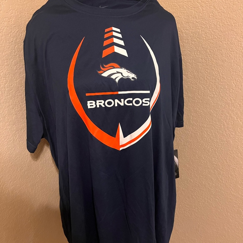 NWT Nike Denver Broncos Icon Legend XXL Navy Blue Short Sleeve Tee